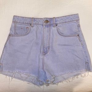 Zara High Waisted Jean Shorts
